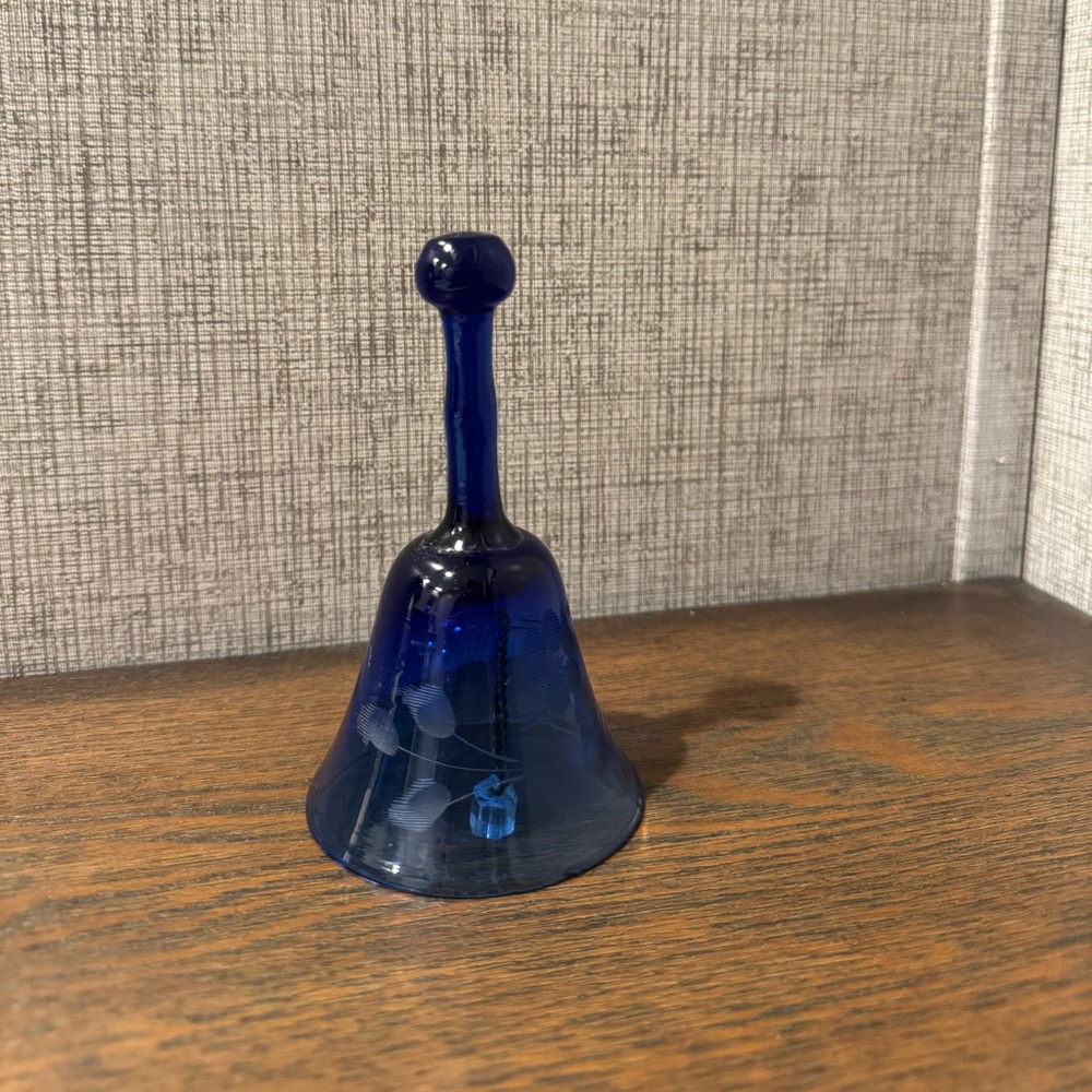 Elegant Blue Glass Bell